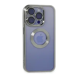Apple iPhone 15 Pro Max Kılıf Slot Silikon - Gümüş
