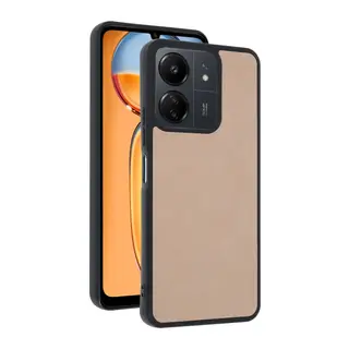 Xiaomi Redmi 13C Kılıf Aras Deri Kapak - Pudra