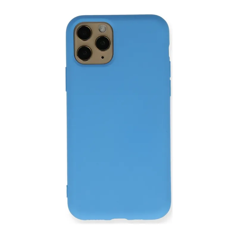 Apple iPhone 11 Pro Kılıf Nano içi Kadife Silikon - Mavi