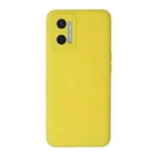 Oppo A96 Kılıf Nano içi Kadife Silikon - Sarı