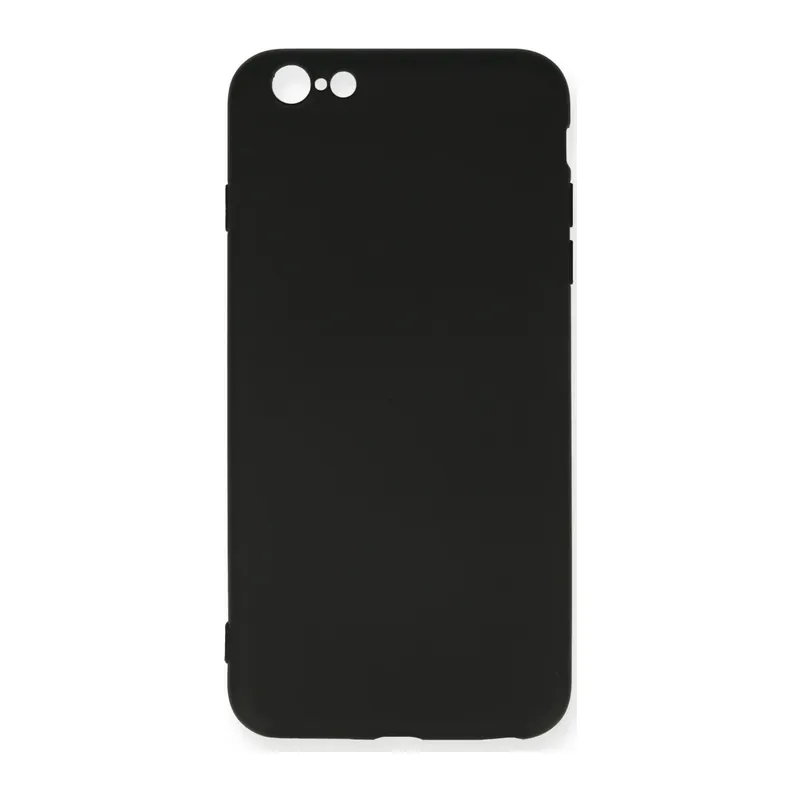 Apple iPhone 6 Plus Kılıf Nano içi Kadife Silikon - Siyah