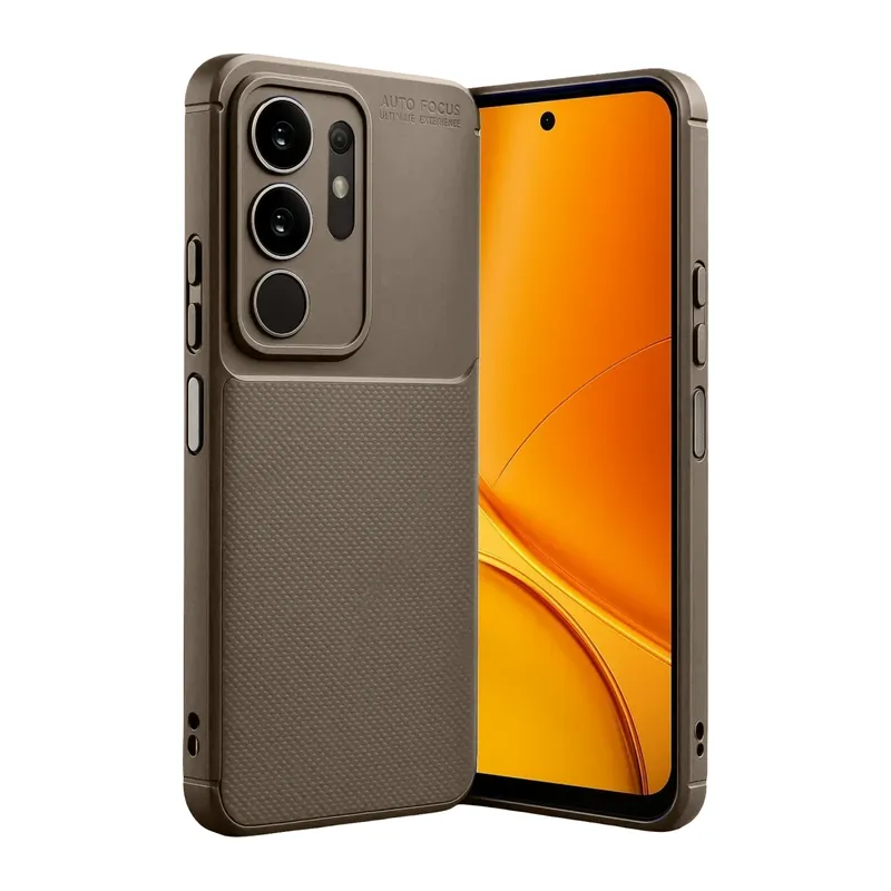 Vivo Y29 4G Auto Focus Karbon Kapak - Kahverengi