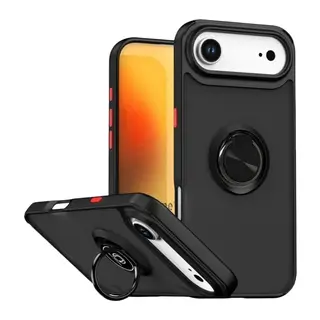 Apple iPhone 17 Air Montreal Yüzüklü Silikon Kapak - Siyah