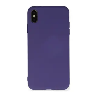 Apple iPhone XS Max Kılıf Nano içi Kadife Silikon - Mor