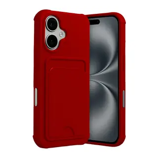 Apple iPhone 17 Kelvin Kartvizitli Silikon - Kırmızı