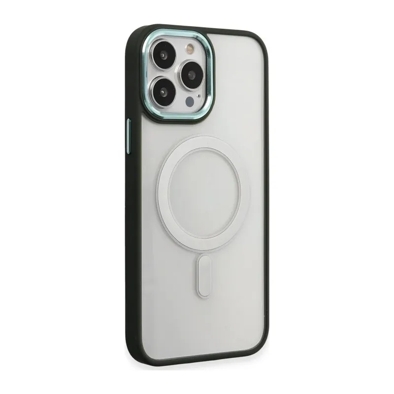 Apple iPhone 15 Pro Kılıf Room Magneticsafe Silikon - Köknar Yeşili
