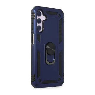 Samsung Galaxy A14 4G Kılıf Sofya Yüzüklü Silikon Kapak - Lacivert