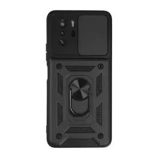 Xiaomi Poco X3 GT Kılıf Pars Lens Yüzüklü Silikon - Siyah