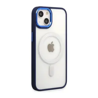 Apple iPhone 15 Pro Kılıf Room Magneticsafe Silikon - Lacivert