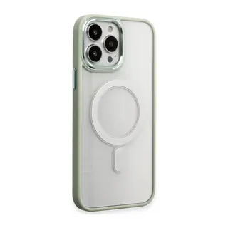 Apple iPhone 15 Pro Kılıf Room Magneticsafe Silikon - Su Yeşili