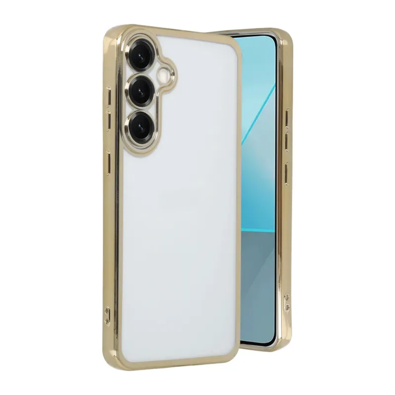 Samsung Galaxy S25 Kılıf Razer Lensli Silikon - Gold