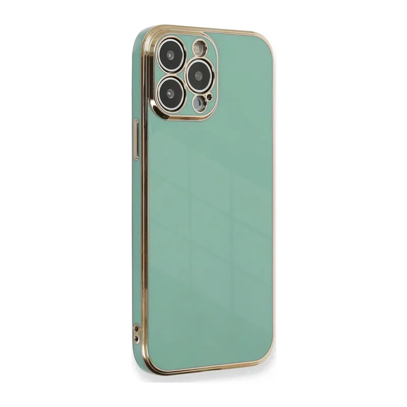 Apple iPhone 15 Pro Kılıf Volet Silikon - Açık Yeşil