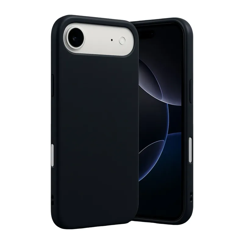 Apple iPhone 17 Air Nano içi Kadife Silikon - Siyah