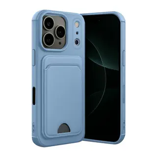 Apple iPhone 17 Pro Max Kelvin Kartvizitli Silikon - Mavi