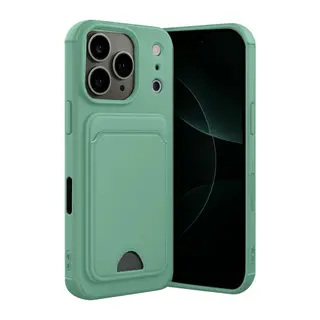 Apple iPhone 17 Pro Max Kelvin Kartvizitli Silikon - Açık Yeşil