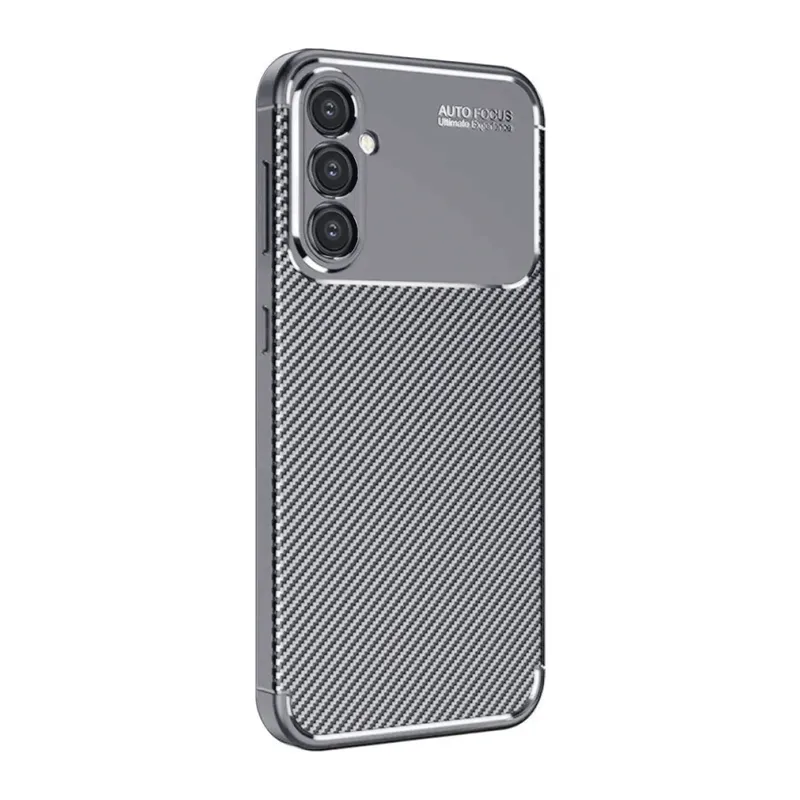 Samsung Galaxy A16 5G Kılıf Auto Focus Karbon Kapak - Gri