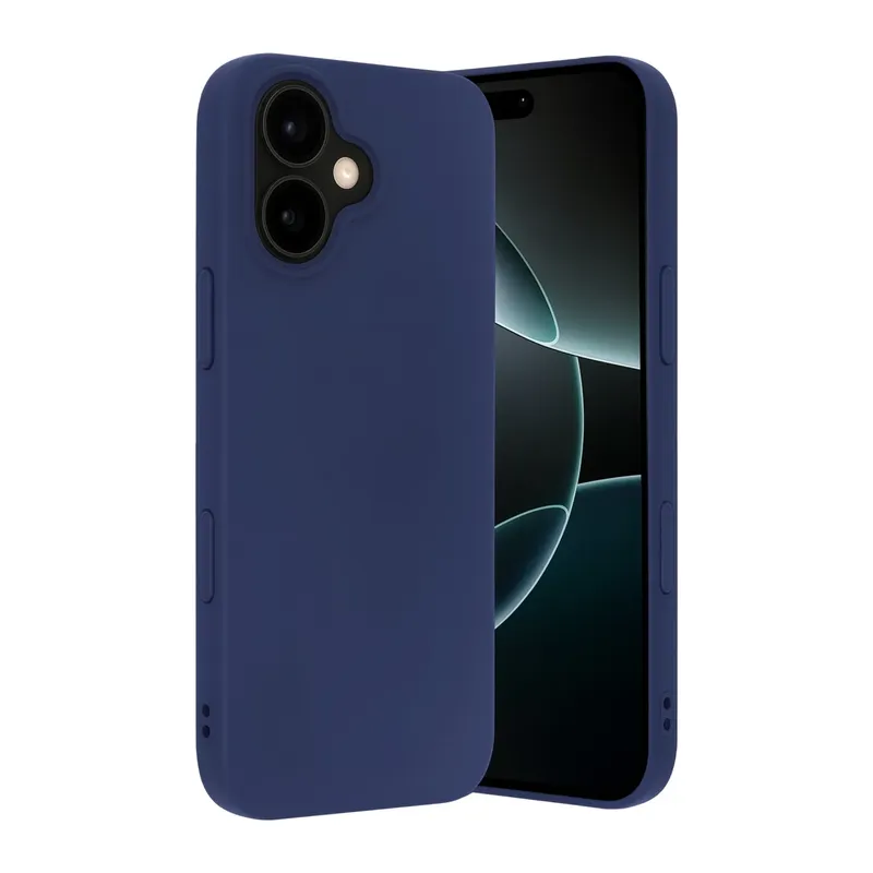 Apple iPhone 17 Nano içi Kadife Silikon - Lacivert