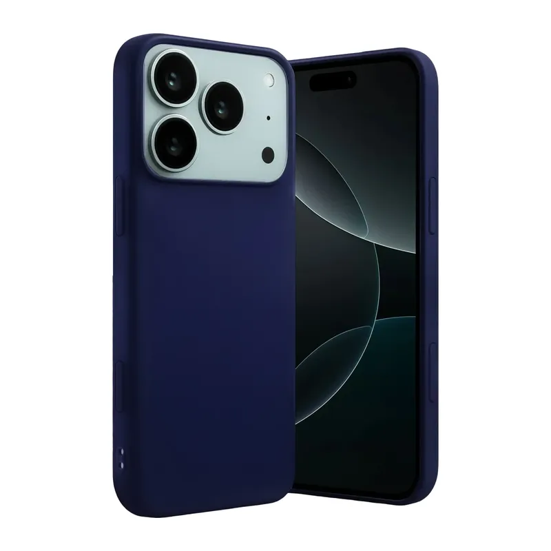 Apple iPhone 17 Pro Nano içi Kadife Silikon - Lacivert