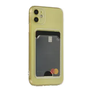 Apple iPhone 11 Kılıf Kart Şeffaf Silikon - Şeffaf