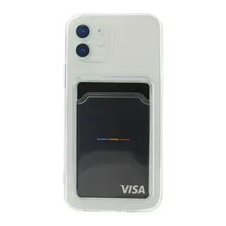 Apple iPhone 12 Kılıf Kart Şeffaf Silikon - Şeffaf