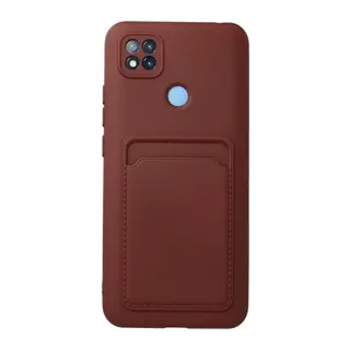 Xiaomi Redmi 9C Kılıf Kelvin Kartvizitli Silikon - Bordo