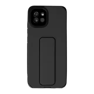 Samsung Galaxy A03 Kılıf Mega Standlı Silikon - Siyah