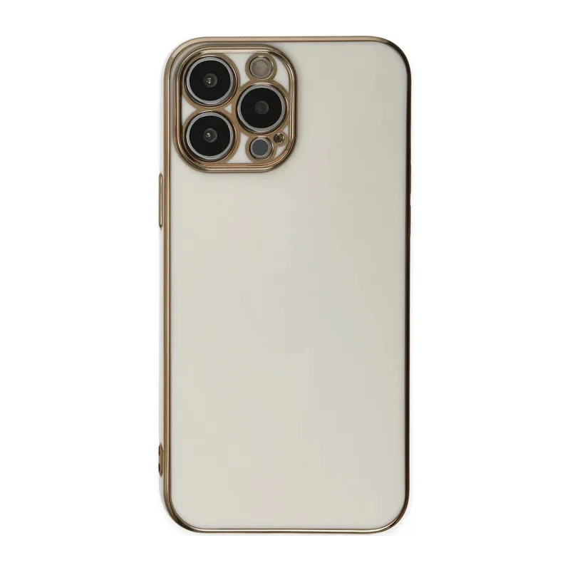Apple iPhone 15 Pro Max Kılıf Volet Silikon - Beyaz