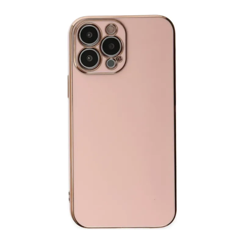 Apple iPhone 15 Pro Max Kılıf Volet Silikon - Pembe