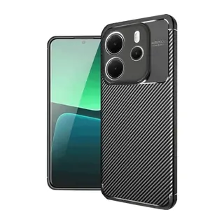 Xiaomi Redmi Note 14 4G Kılıf Auto Focus Karbon Kapak - Siyah