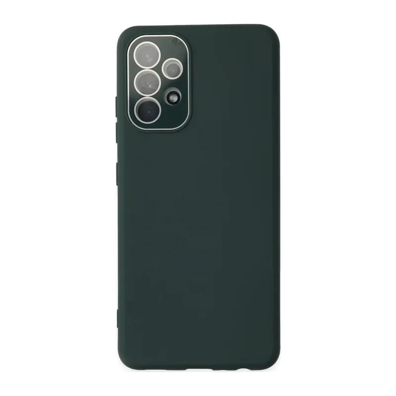 Samsung Galaxy A33 5G Kılıf Lansman Glass Kapak - Koyu Yeşil