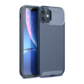 Apple iPhone 11 Kılıf Auto Focus Karbon Kapak - Lacivert
