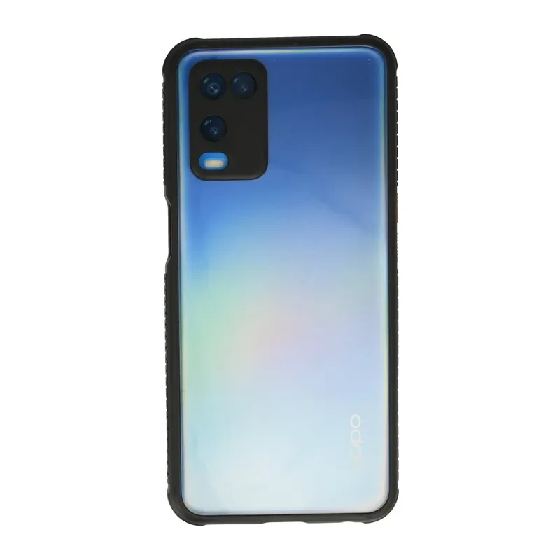 Oppo A54 4G Kılıf Miami Şeffaf Silikon - Siyah
