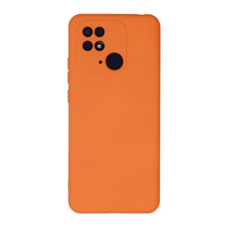 Xiaomi Redmi 10C Kılıf Nano içi Kadife Silikon - Turuncu