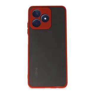 Realme C53 Kılıf Montreal Silikon Kapak - Kırmızı