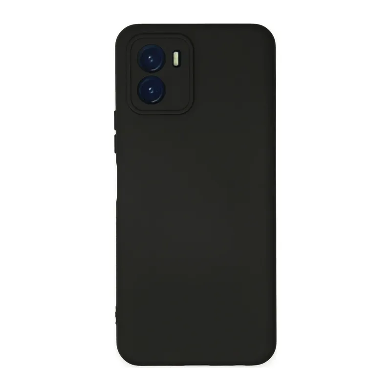 Vivo Y15S Kılıf Nano içi Kadife Silikon - Siyah