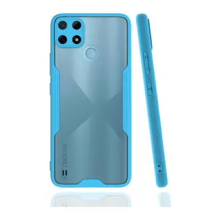 Realme C25Y Kılıf Platin Silikon - Mavi