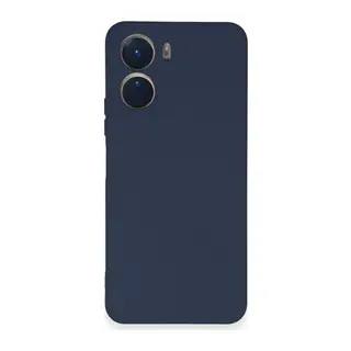Vivo Y16 Kılıf Nano içi Kadife Silikon - Lacivert