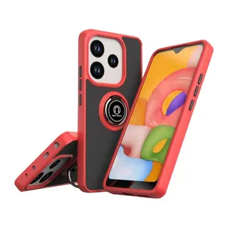 Xiaomi Redmi Note 14 4G Montreal Yüzüklü Silikon Kapak - Kırmızı