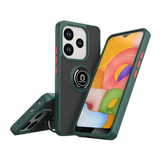 Xiaomi Redmi Note 14 4G Montreal Yüzüklü Silikon Kapak - Yeşil