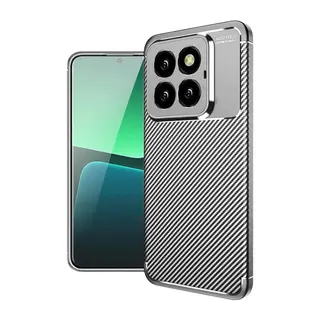 Xiaomi Mi 14T Pro Kılıf Auto Focus Karbon Kapak - Gri