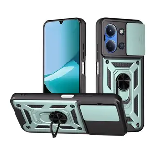Xiaomi Redmi 15C 4G Pars Lens Yüzüklü Silikon - Yeşil