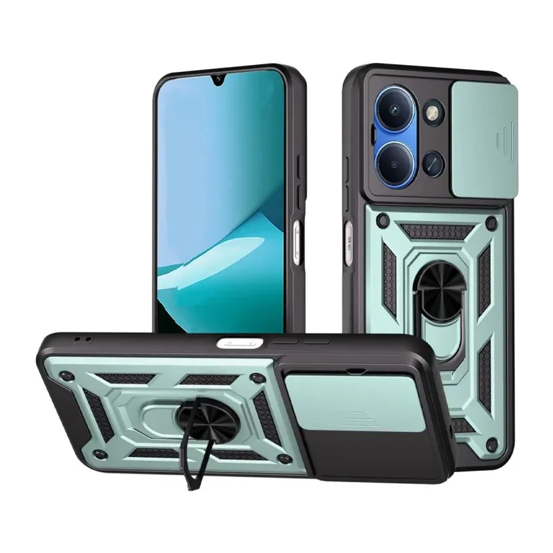 Xiaomi Redmi 15C 4G Pars Lens Yüzüklü Silikon - Yeşil