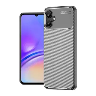 Samsung Galaxy A06 Kılıf Auto Focus Karbon Kapak - Gri