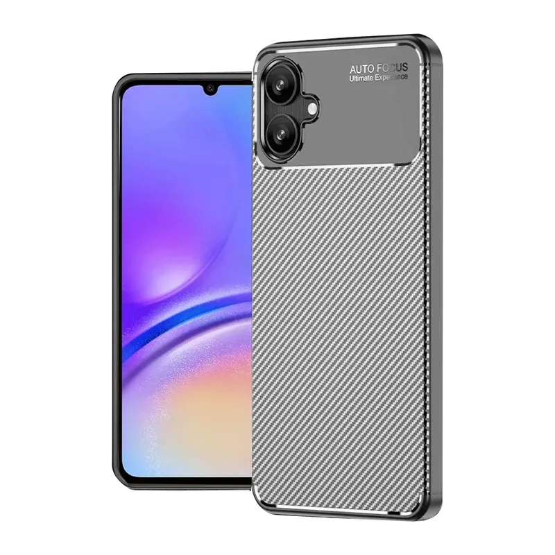 Samsung Galaxy A06 Kılıf Auto Focus Karbon Kapak - Gri