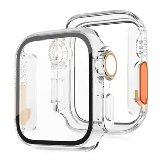 Apple Watch 44mm Watch 49mm Kasa Dönüştürücü ve Ekran Koruyucu - Şeffaf