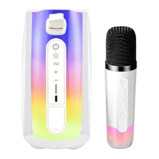 Pluse 7 Mikrofonlu RGB Kablosuz Hoparlör - Beyaz