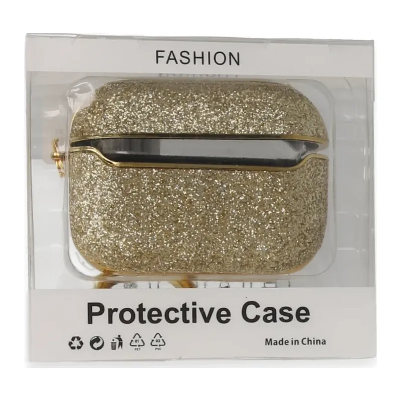 Apple Airpods Pro (1.nesil) Spell Simli Kılıf - Gold