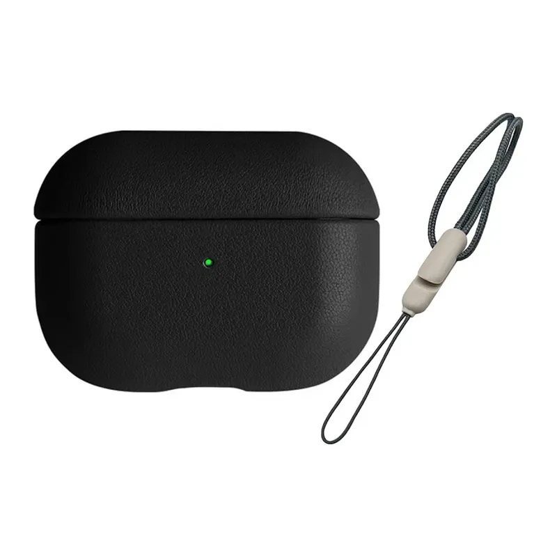 Apple Airpods 3 (3.nesil) 405 Deri Kılıf - Siyah