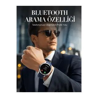 Bluetooth Arama Destekli Uzun Pil Ömürlü Akıllı Saat 3 Kordonlu