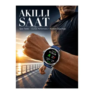 Günlük Kullanıma Uygun Suya Dayanıklı AMOLED Akıllı Saat